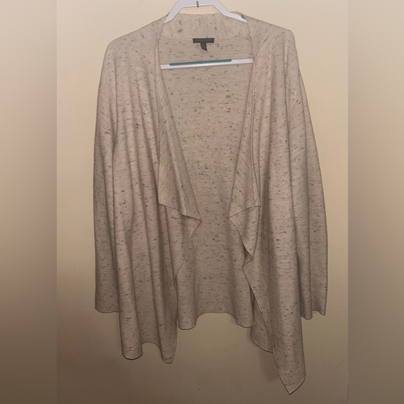 Eileen Fisher Organic Cotton/Wool Speckle Waterfall Cardigan  Size 2X - Picture 2 of 6